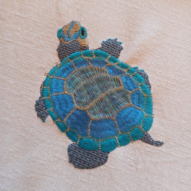 Broderie d'une tortue